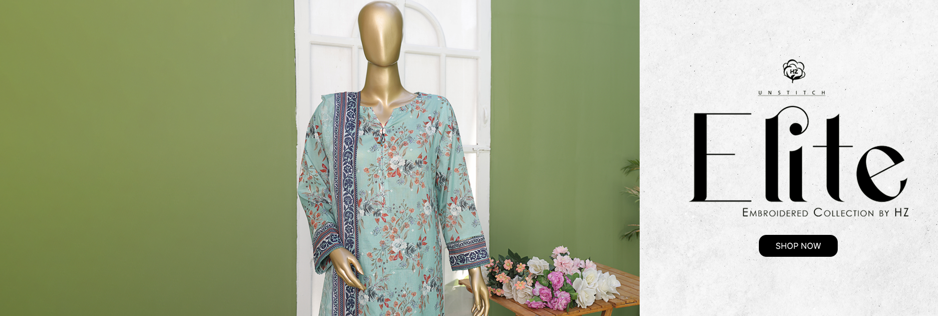 Elite By HZ Textile Embroidered Unstitched Collection 2025