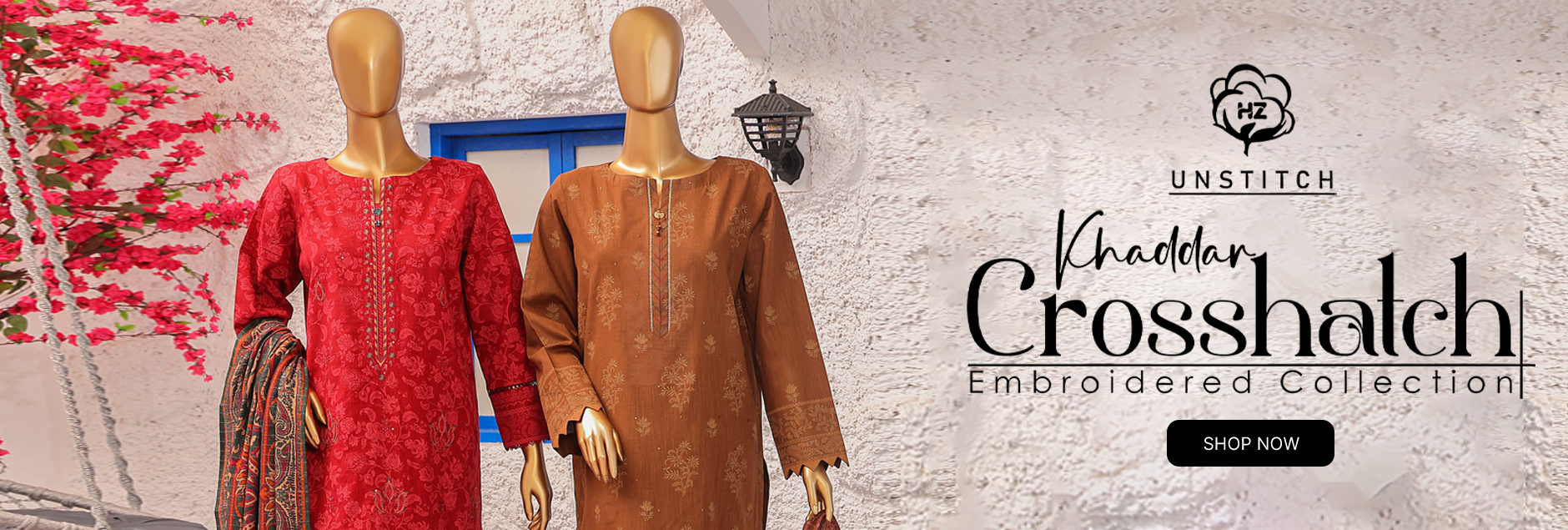 Crosshatch By HZ Textiles Embroidered Khaddar Unstitched Collection 2025