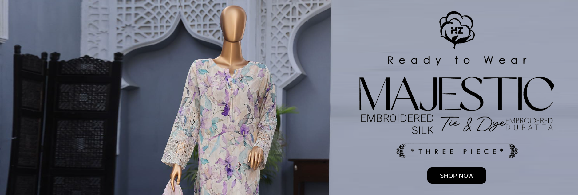 Majestic By HZ Textile Tie & Dye 3Pcs Stitched Collection 2025