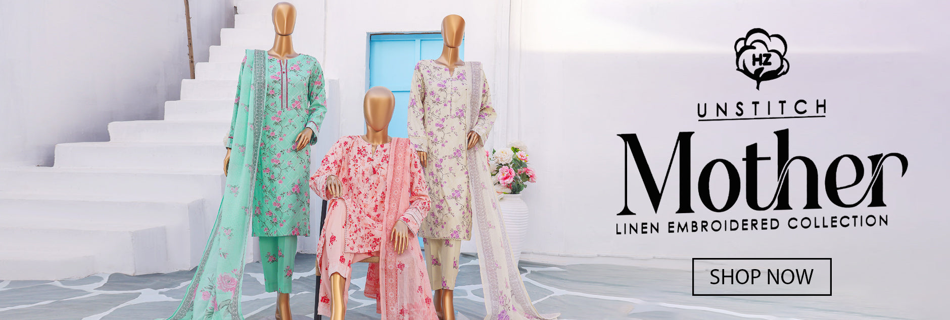 Mother By HZ Textiles Embroidered Linen Unstitched Collection 2025