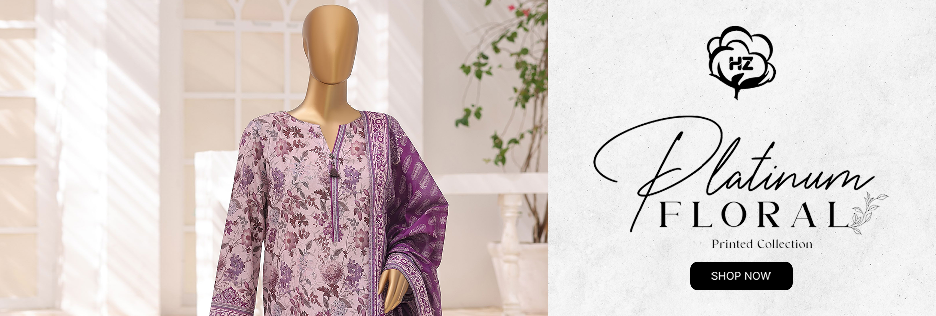 Platinum Floral By HZ Textile Printed Unstitched Collection 2026