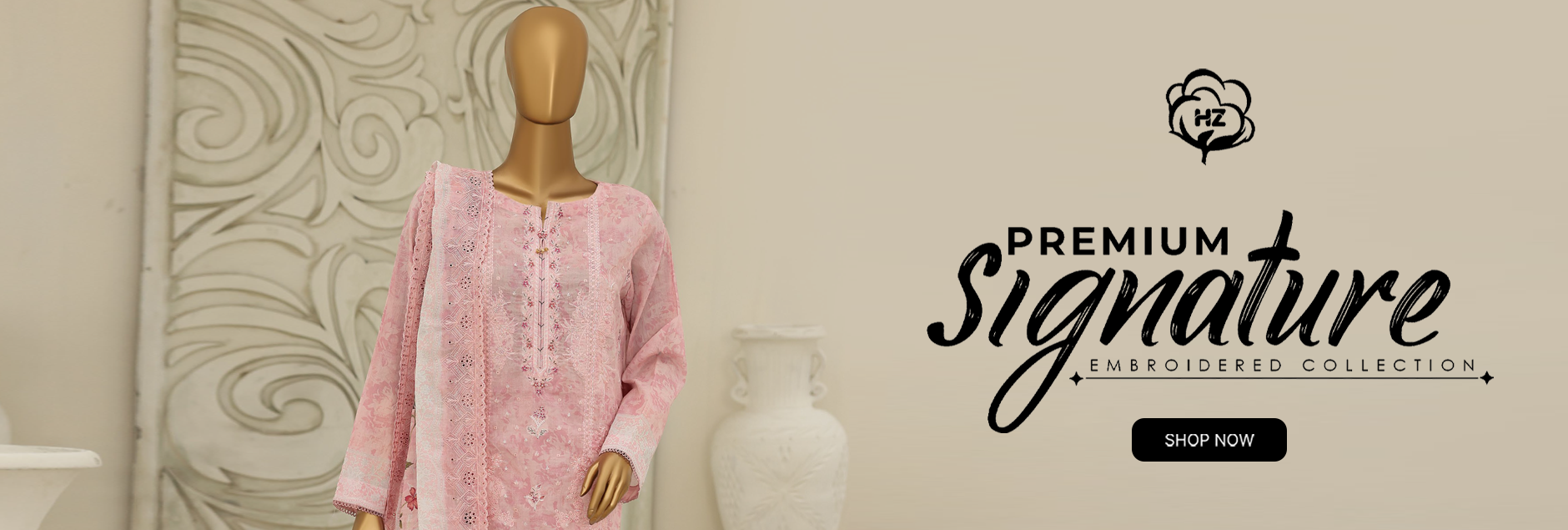 Signature By HZ Textile Embroidered Unstitched Collection 2026