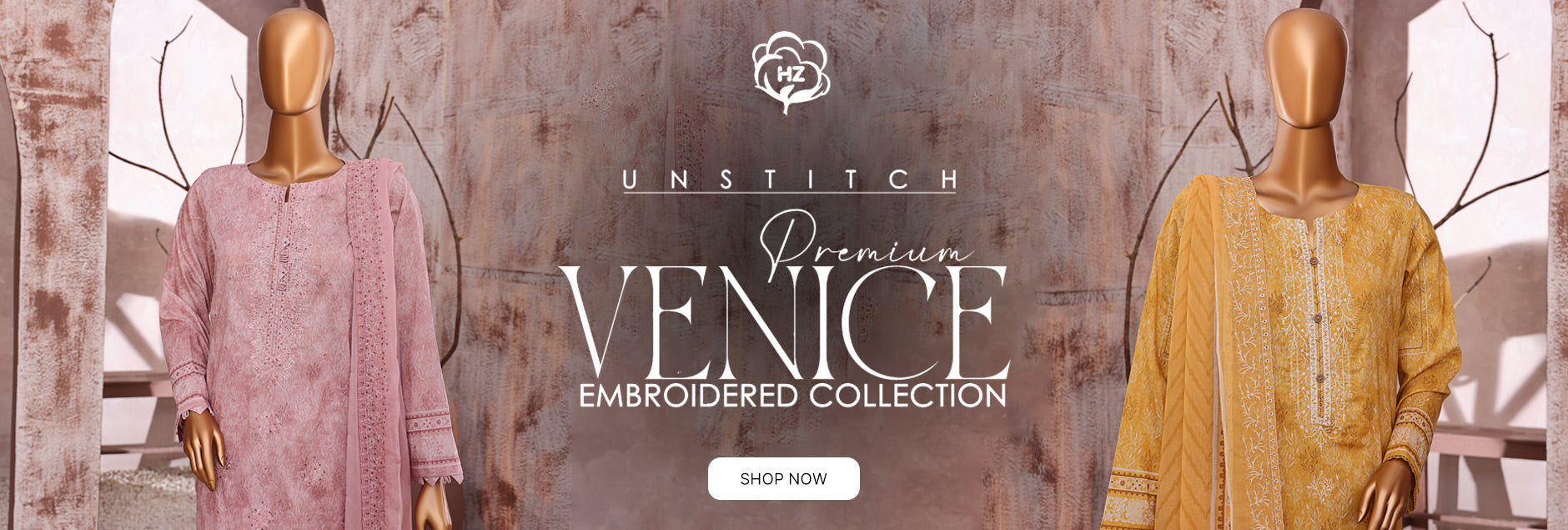 Venice By HZ Textiles Premium Embroidered Unstitched Collection 2025