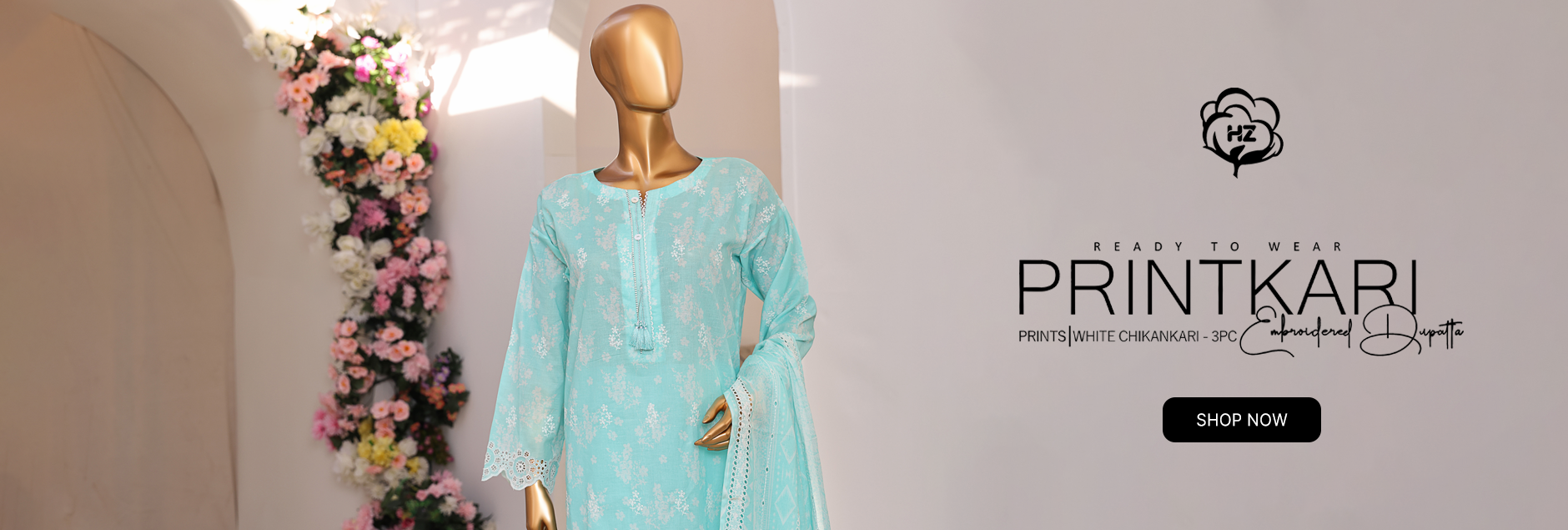 HZ Textile Printkari Embroidered Collection 2025 | Ready To Wear