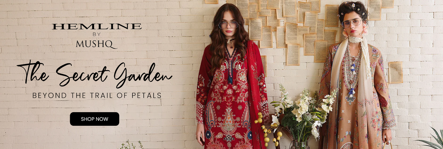 Hemline The Secret Garden By Mushq Unstitched Collection 2026 Vol-03