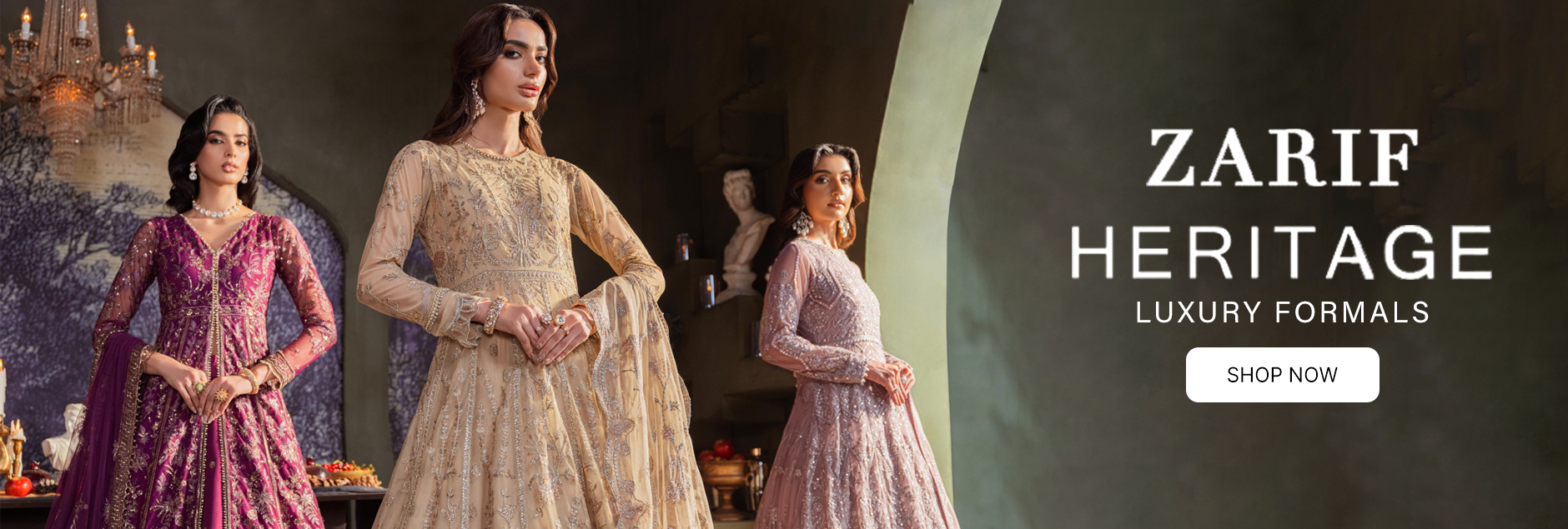 Heritage By Zarif Unstitched Luxury Formals Collection 2024