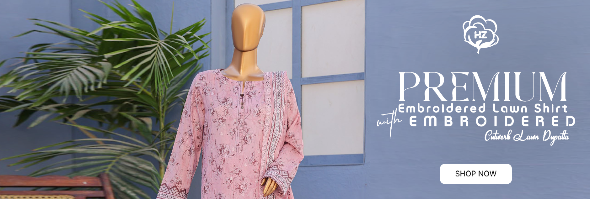 HZ Textiles Premium Embroidered Lawn Unstitched Collection 2026