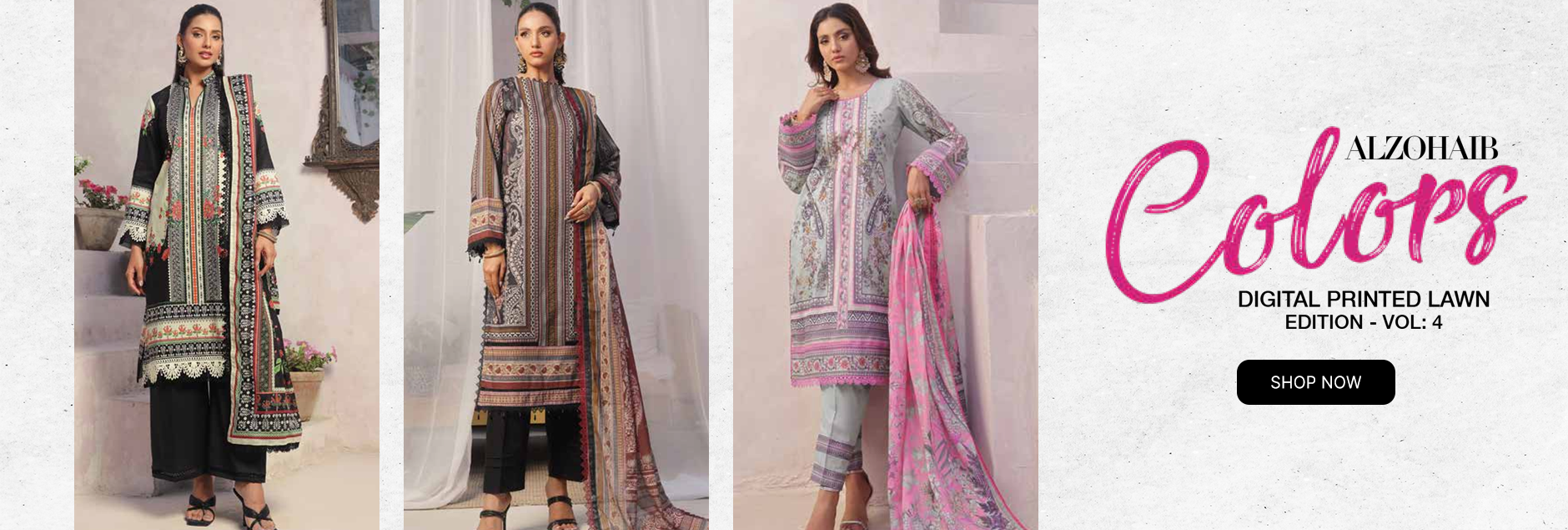Alzohaib Colors Digital Printed Unstitched Edition 2025 Vol-04