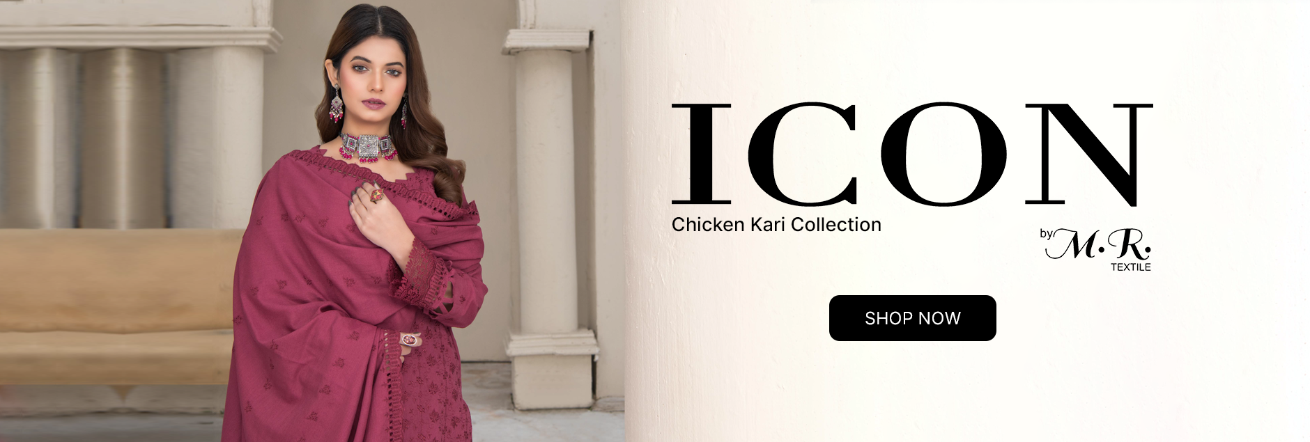 Icon By MR Textile Embroidered Chikankari Karandi Collection 2024