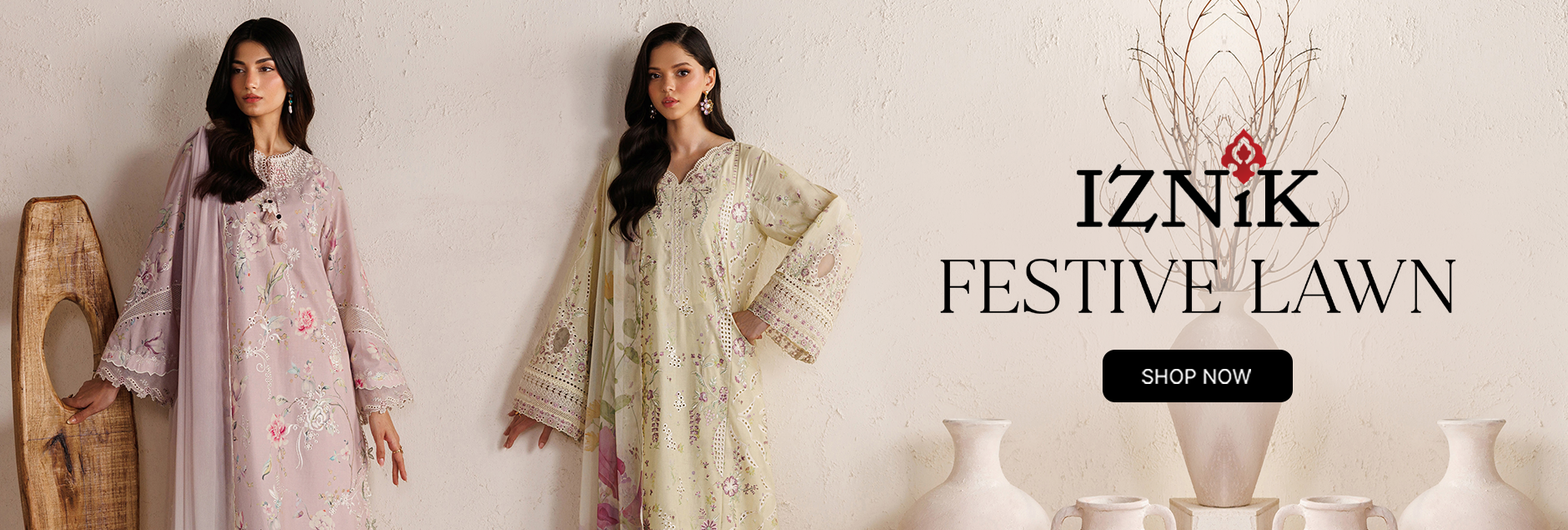 Iznik Festive Embroidered Lawn Unstitched Collection 2026