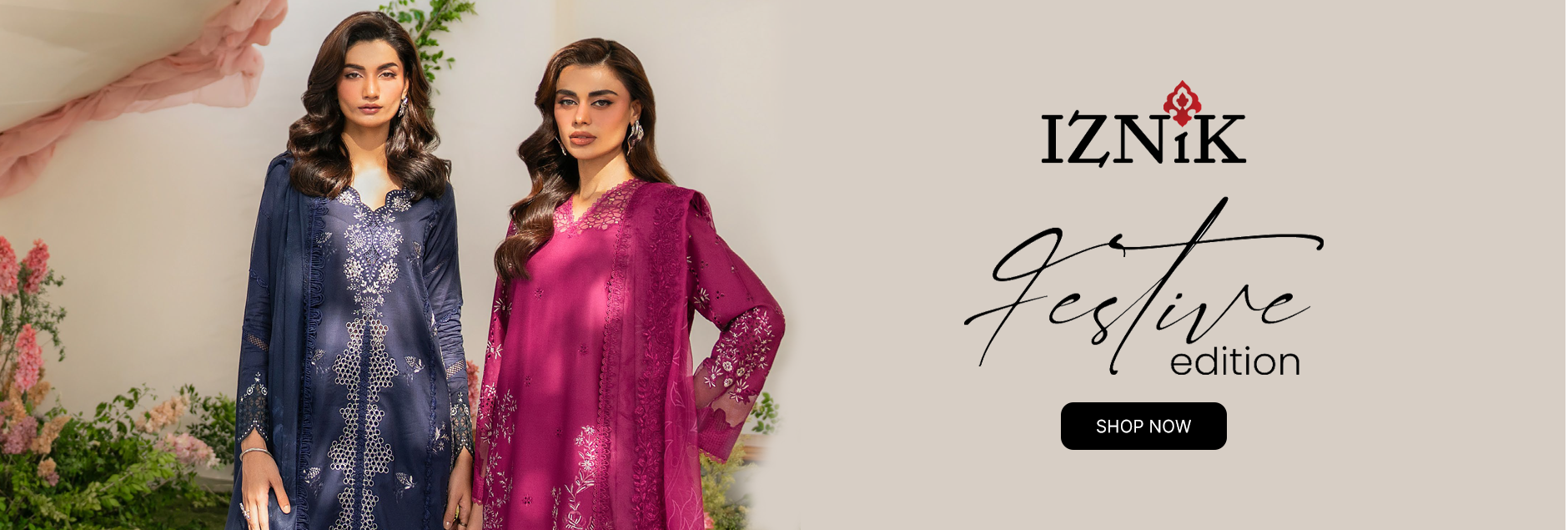 Iznik Festive Embroidered Lawn Edition 2025