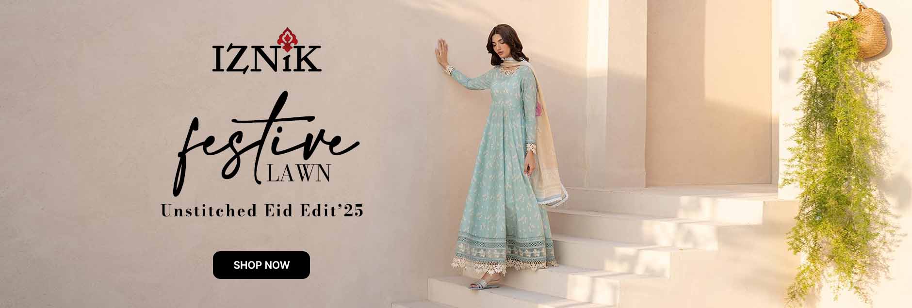 Iznik Unstitched Festive Lawn Eid Edit 2025