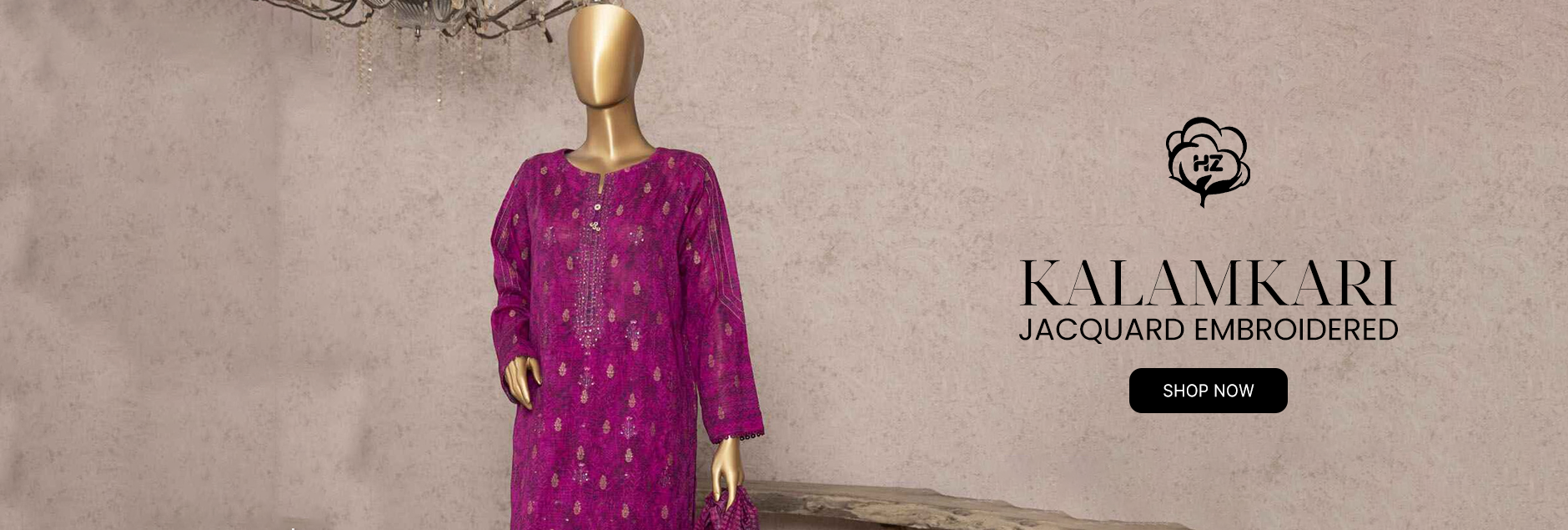 Kalamkari By HZ Textile Jacquard Embroidered Unstitched Collection 2024