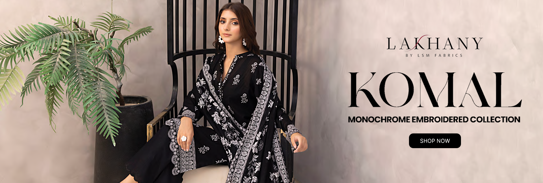 Komal By LSM Lakhany Monochrome Unstitched Collection 2025