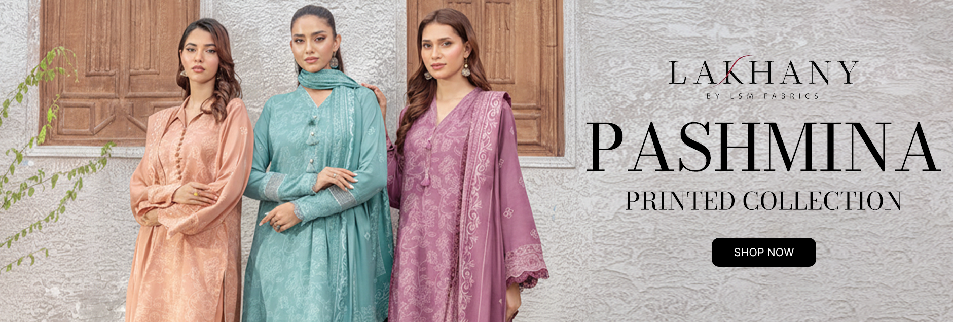 LSM Lakhany Printed Pashmina Unstitched Collection 2025