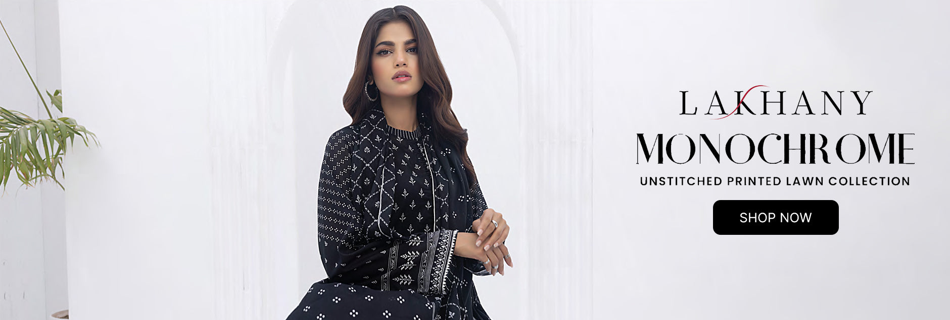 Lakhany Monochrome Black And White Lawn Collection 2024