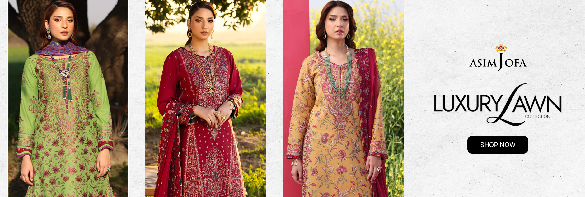 Asim Jofa Luxury Embroidered Lawn Unstitched Collection 2025