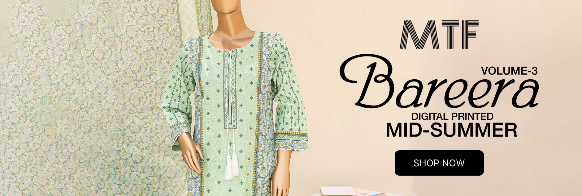Bareera By MTF Digital Printed Mid Summer Lawn Collection 2024 Vol 03