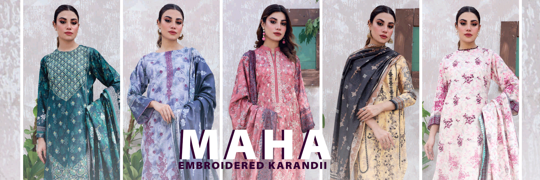 Maha By Rashid Textile Embroidered Karandi Collection 2023