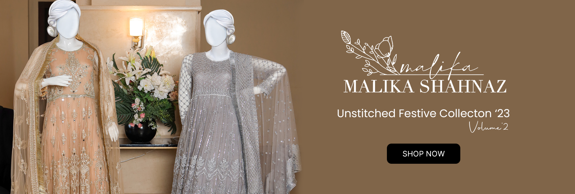 Malika Shahnaz Unstitched Festive Collection 2023 V-2