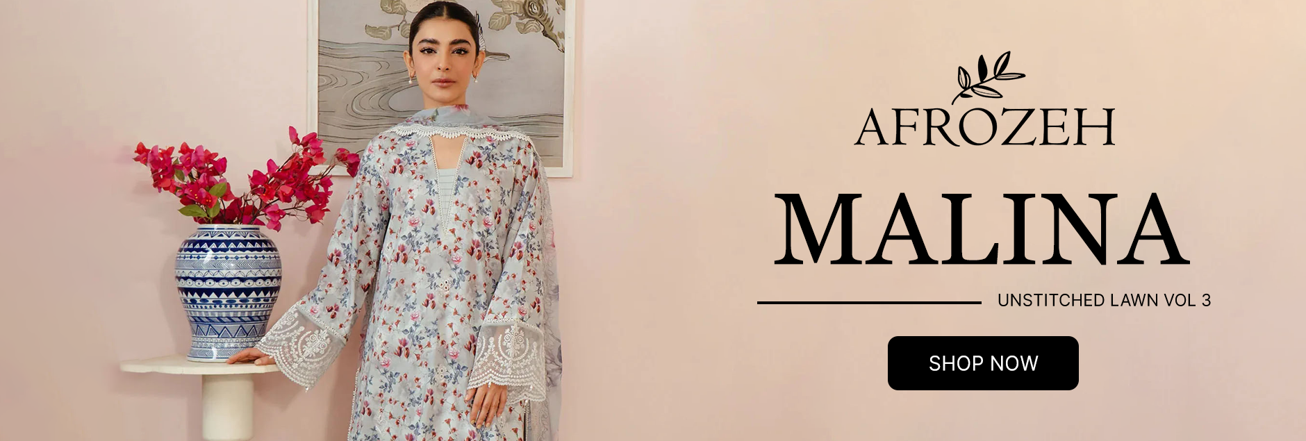 Malina By Afrozeh Printed Lawn Collection 2024 Vol-03