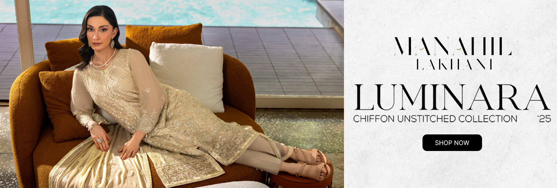 Luminara By Manahil Lakhani Chiffon Unstitched Collection 2025