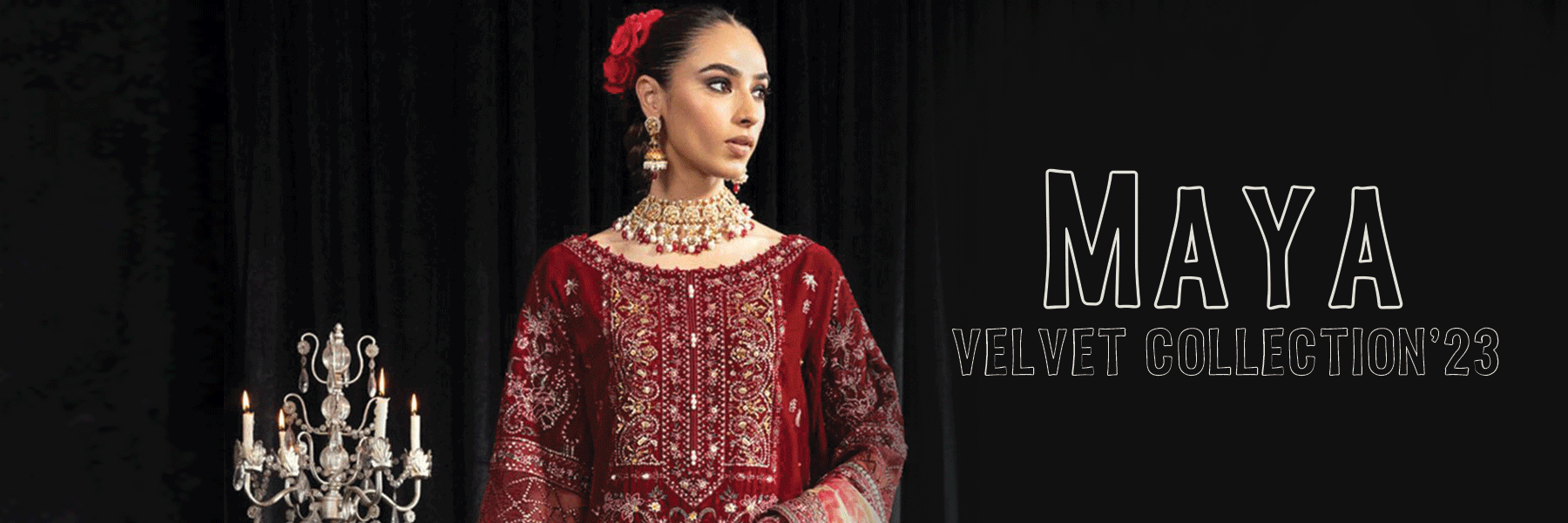 Maya By Nureh Embroidered Velvet Collection 2023