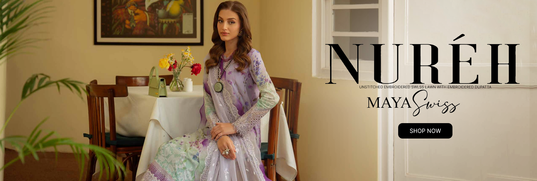 Maya by Nureh Embroidered Swiss Lawn Collection 2025