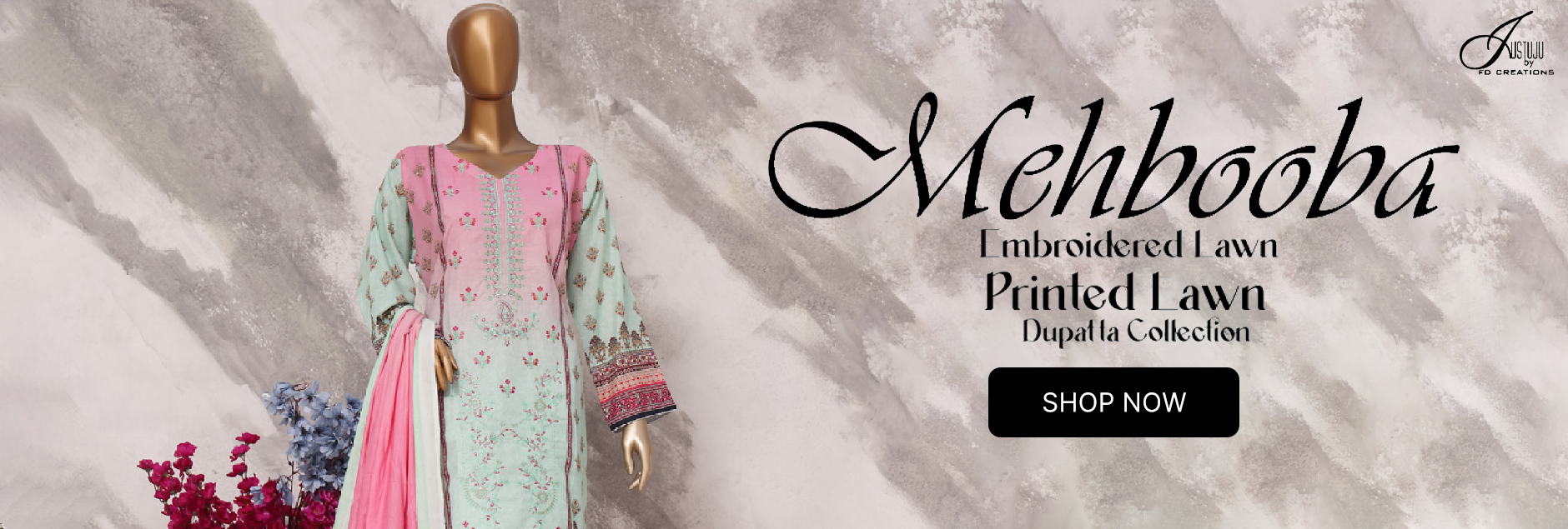 Mehbooba By Justuju Embroidered Lawn Collection 2024