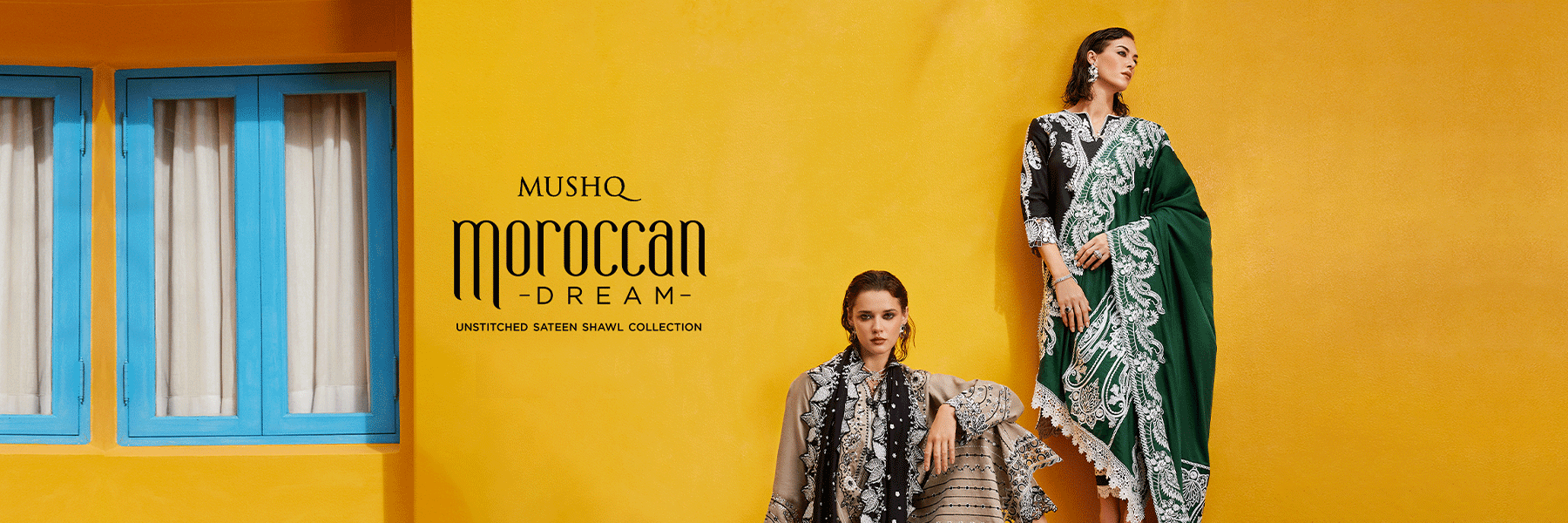 Moroccan Dream By Mushq Sateen Shawl Collection 2023