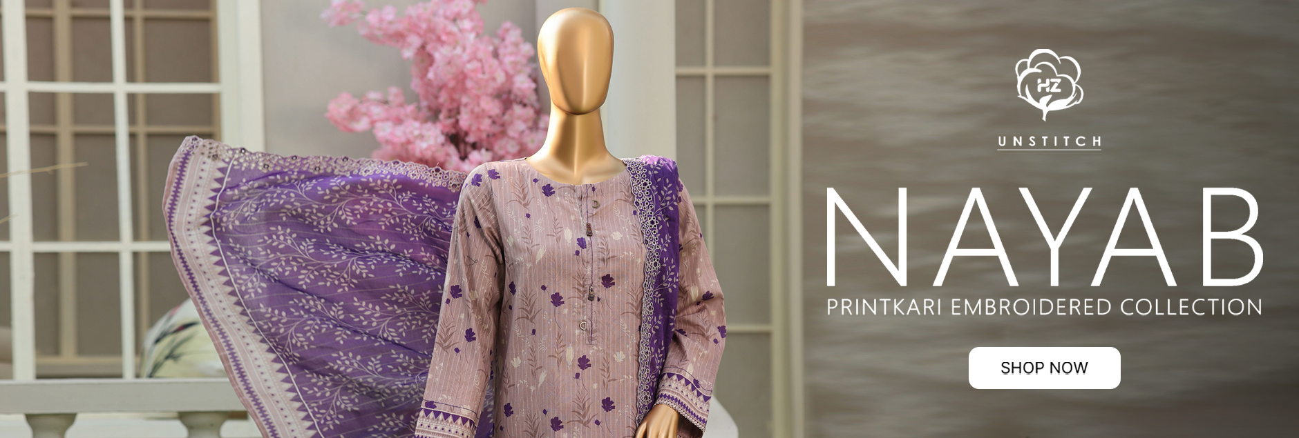 Nayab By HZ Textiles Printkari Embroidered Unstitched Collection 2026