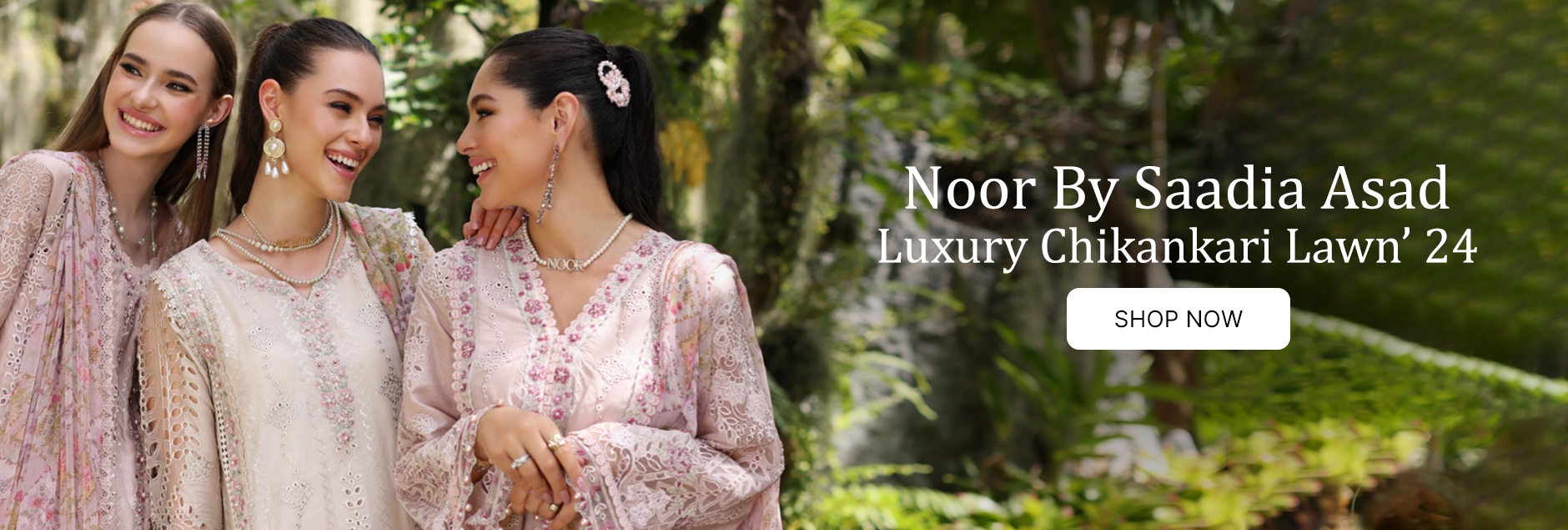 Noor By Saadia Asad Luxury Chikankari Lawn 2024