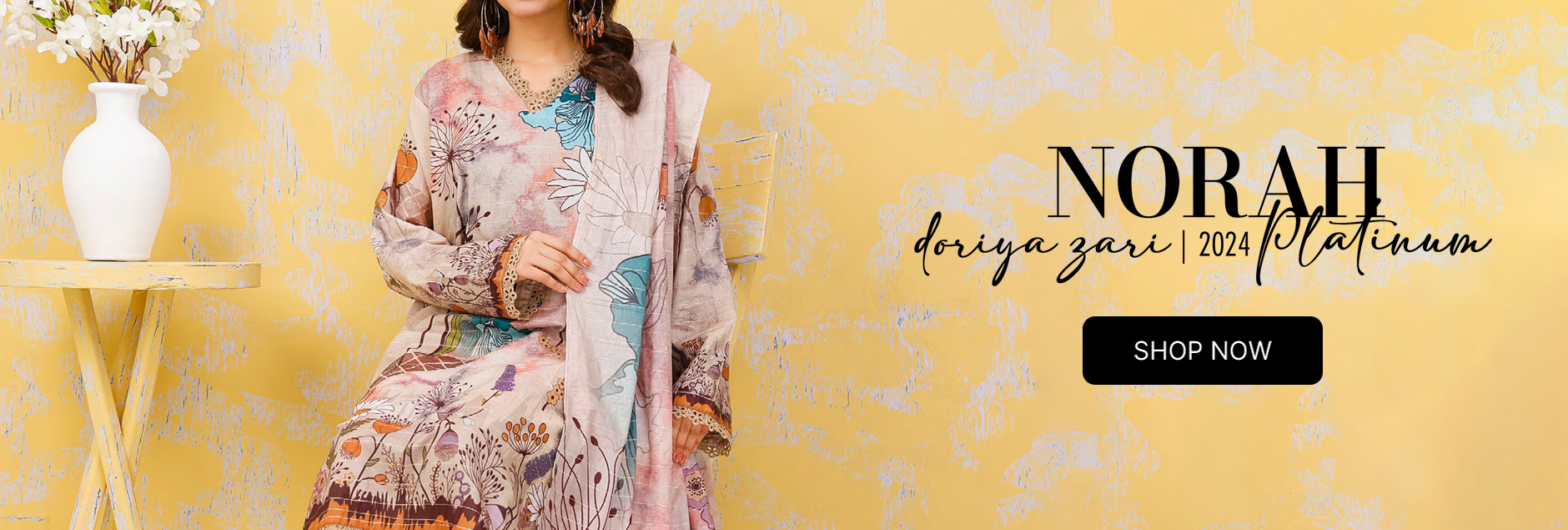 Norah Platinum Doriya Zari Printed Collection 2024 Vol-01
