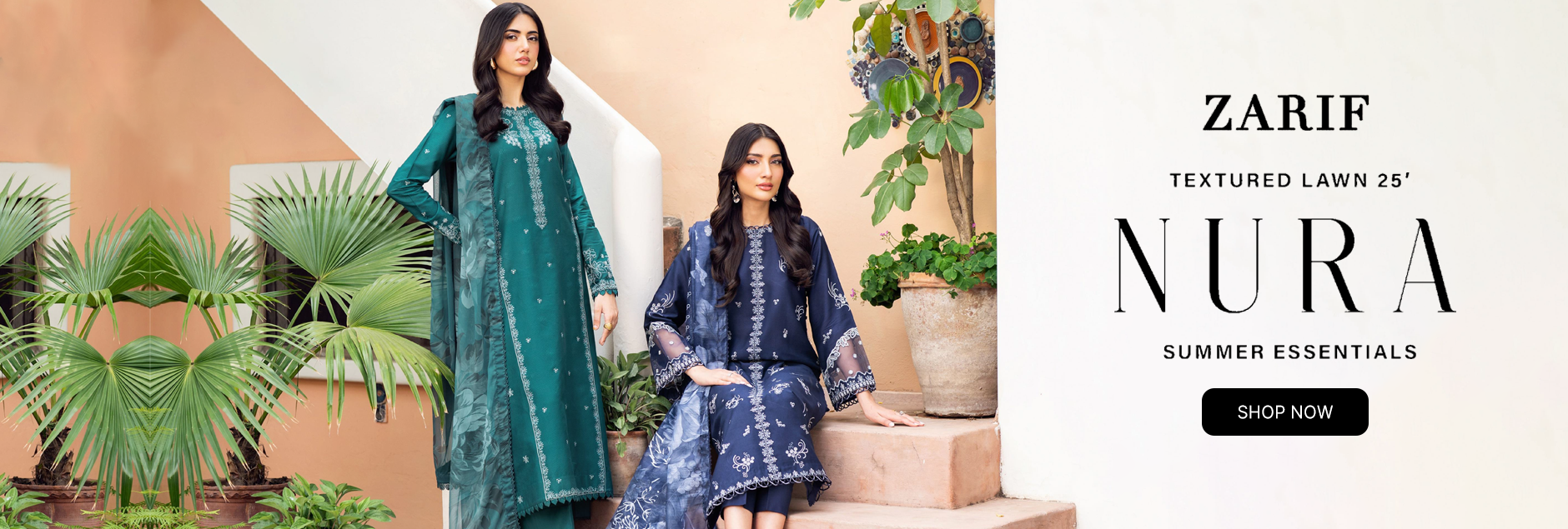 Nura By Zarif Textured Lawn Unstitched Collection 2025