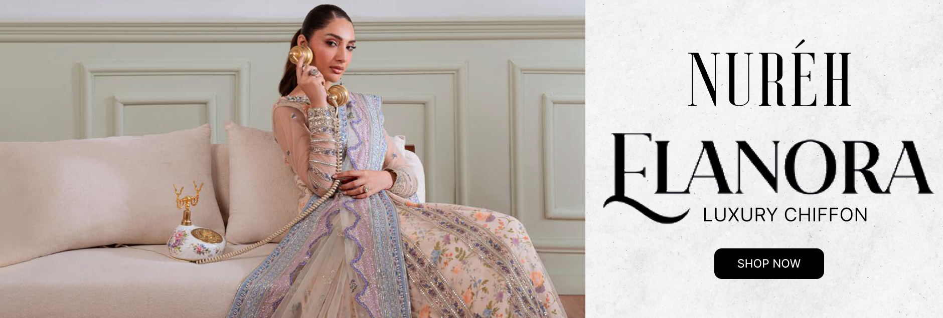 Elanora By Nureh Luxury Chiffon Unstitched Collection 2025 Vol-03