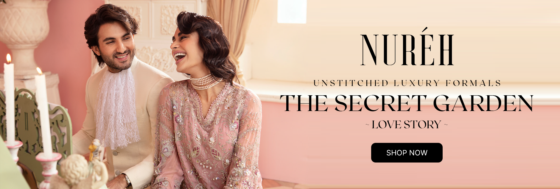 The Secret Garden by Nureh Unstitched Luxury Formals Collection 2024