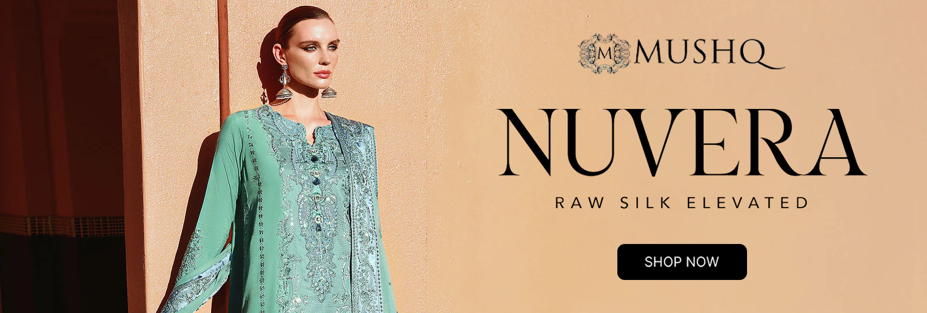 Hemline Nuvera By Mushq Raw Silk Unstitched Collection 2026