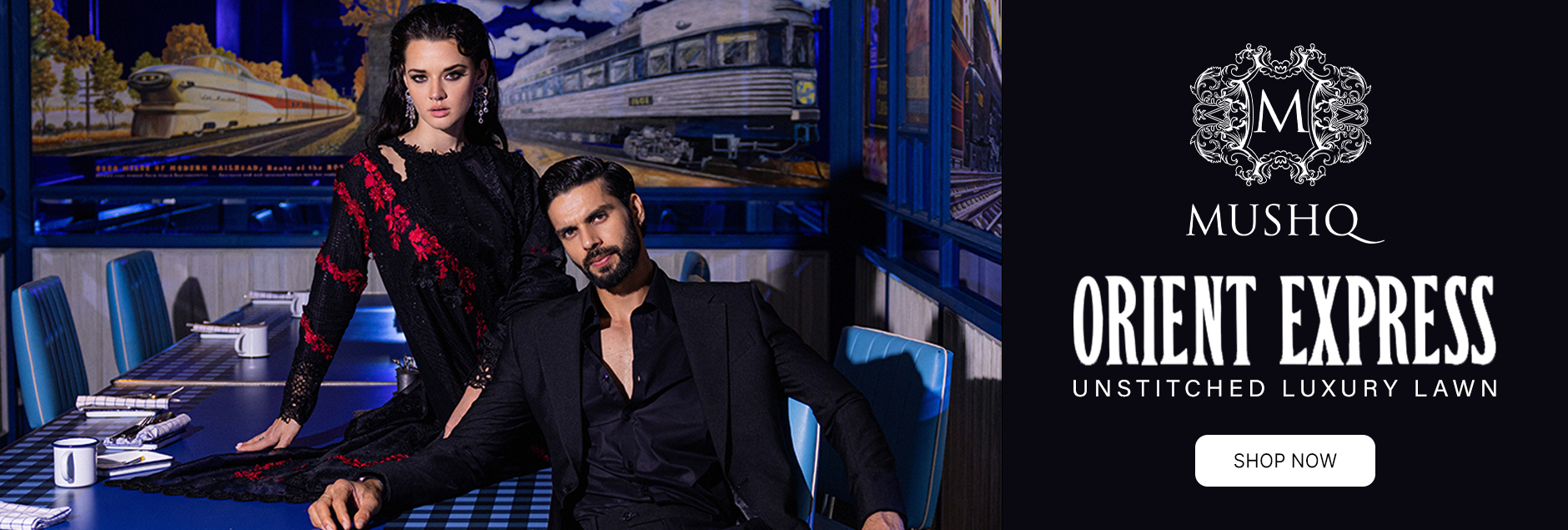 Orient Express By Mushq Unstitched Luxury Lawn Collection 2024
