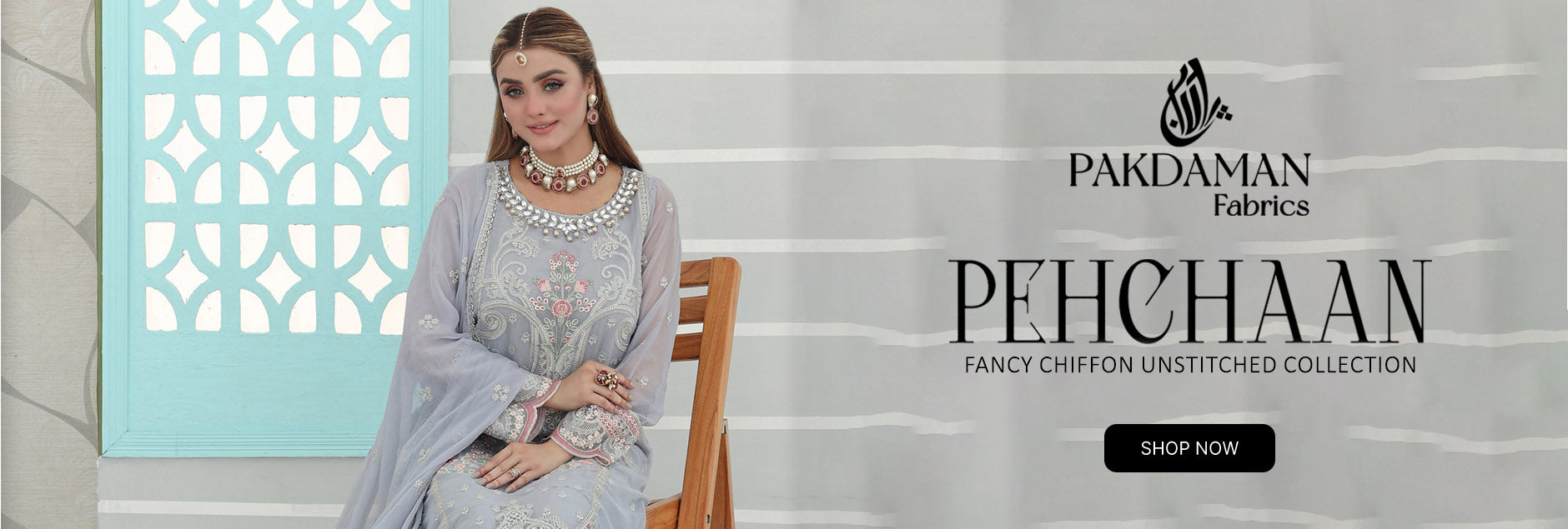 Pehchaan By Pakdaman Fancy Chiffon Unstitched Collection 2024