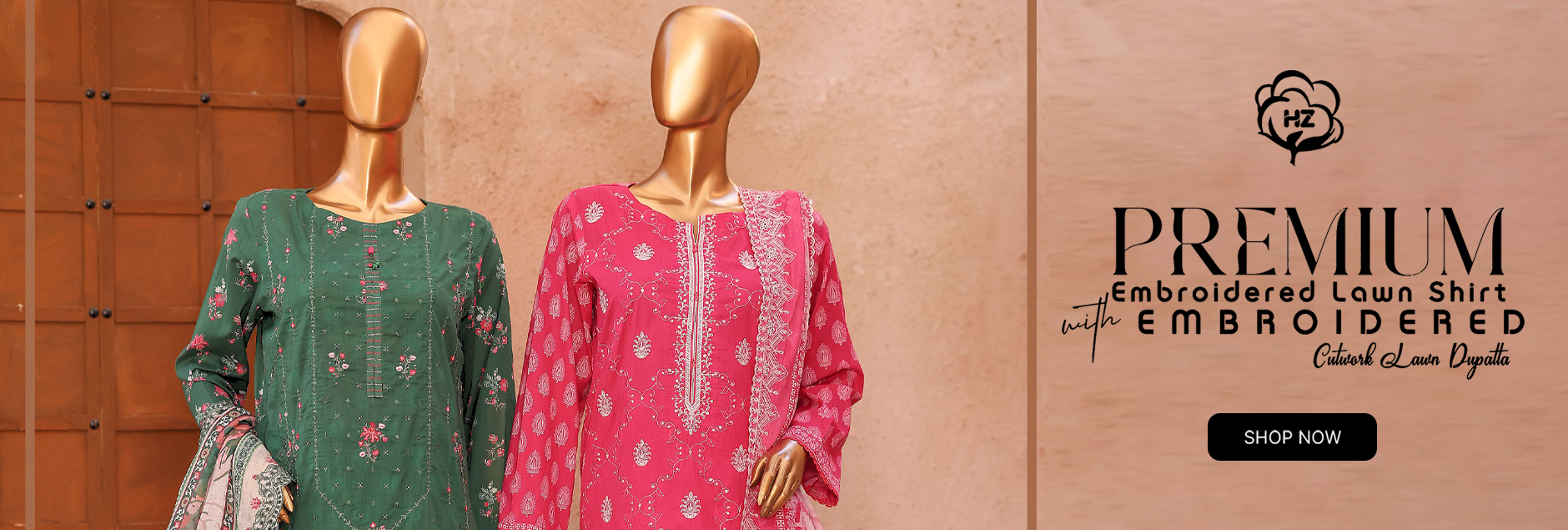 HZ Textiles Premium Embroidered Unstitched Collection 2026