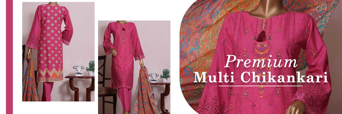 Premium Multi Chikankari