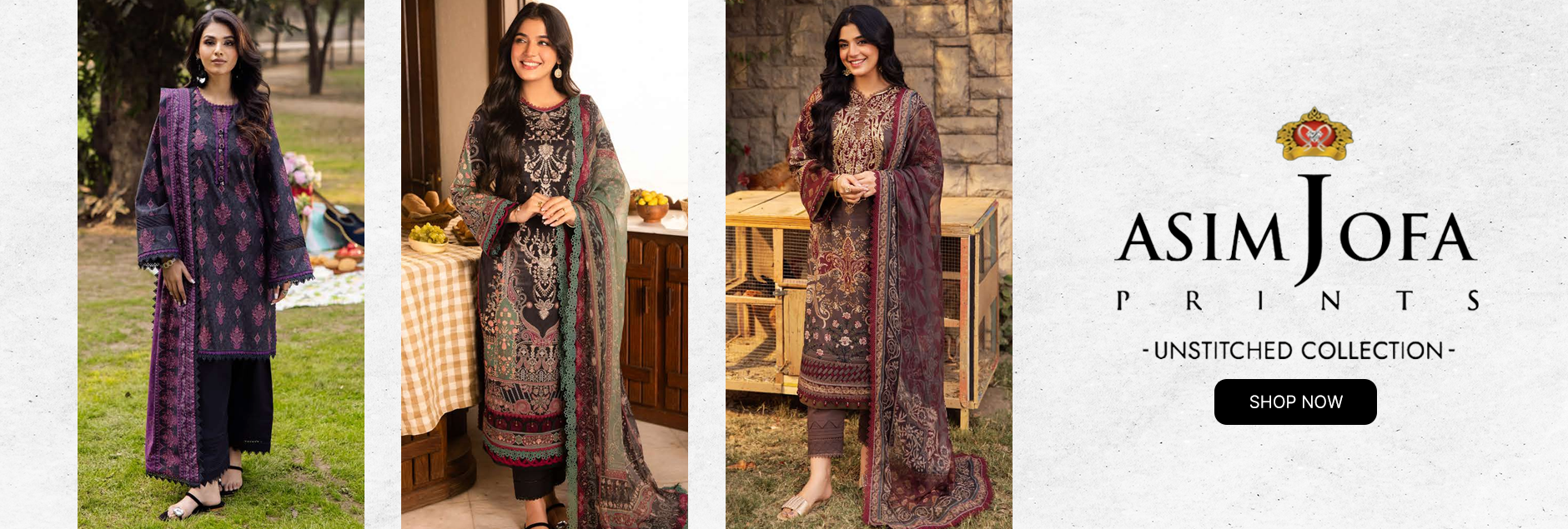 Prints by Asim Jofa Unstitched Collection 2025 Vol-4
