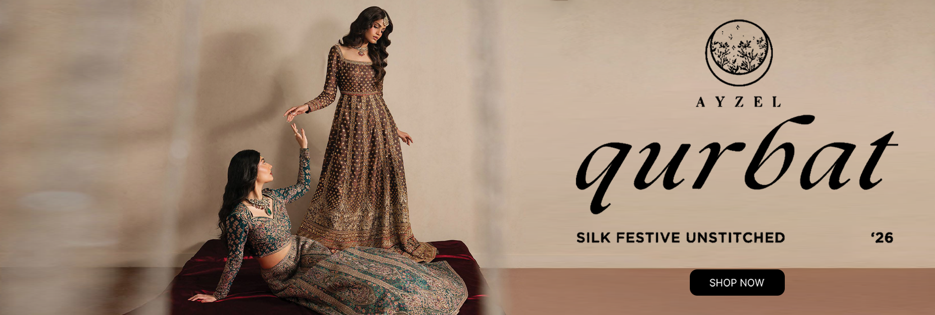 Qurbat By Ayzel Silk Festive Unstitched Collection 2026