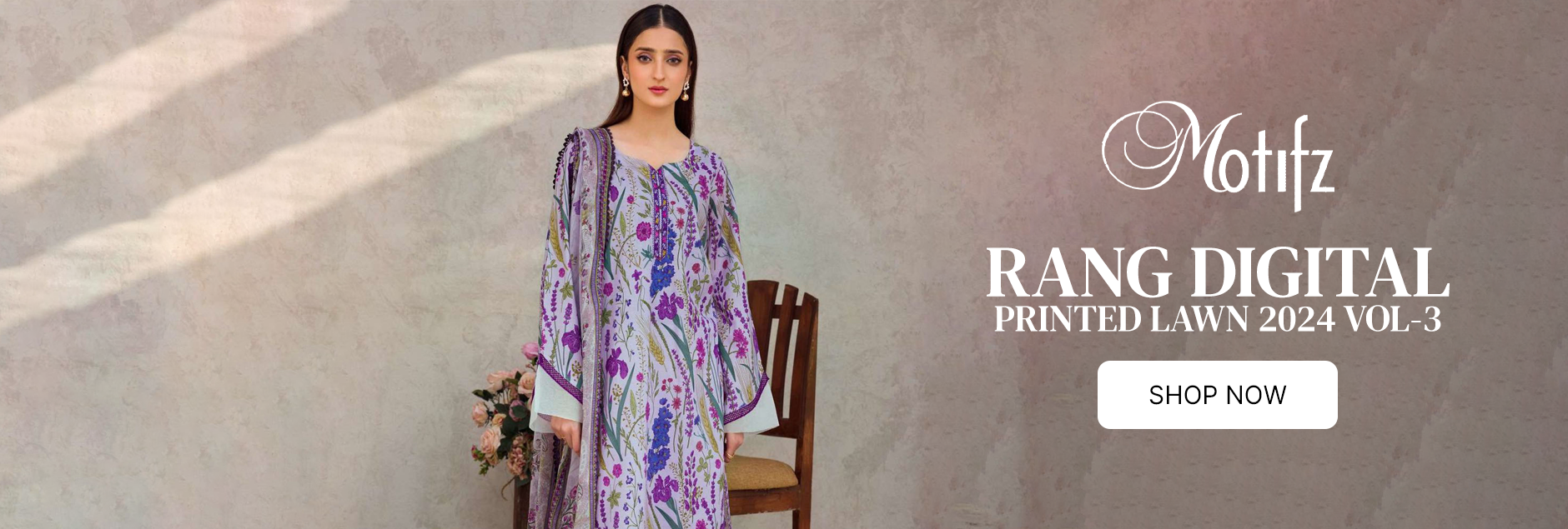 Rang By Motifz Digital Printed Lawn 2024 Vol 03