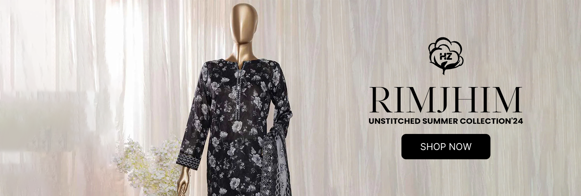Rimjhim By HZ Textile Embroidered Lawn Collection 2024