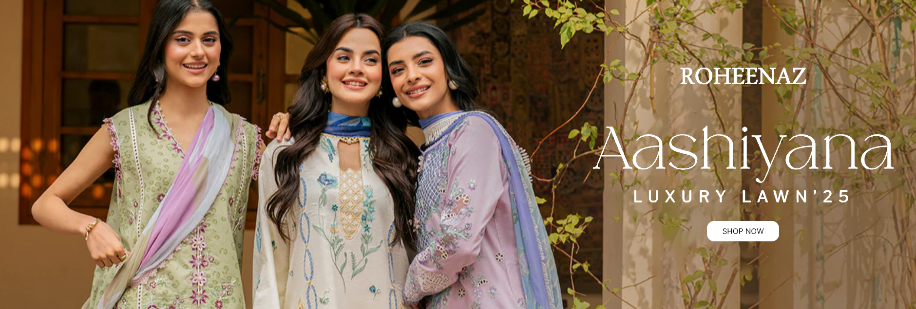 Aashiyana By Roheenaz Luxury Lawn Unstitched Collection 2025