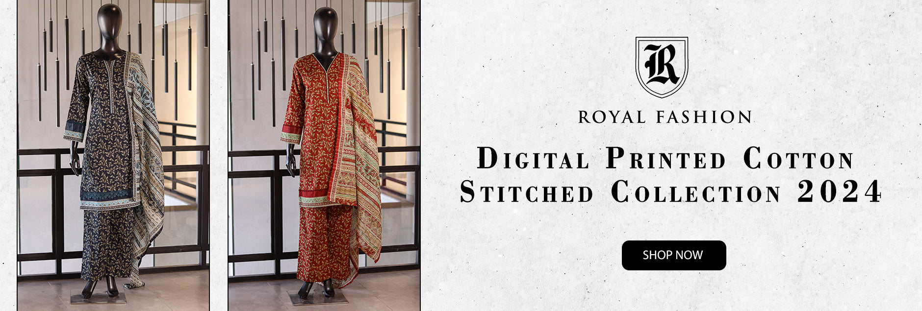 Royal Fashion Digital Printed Cotton Stitched Collection 2024