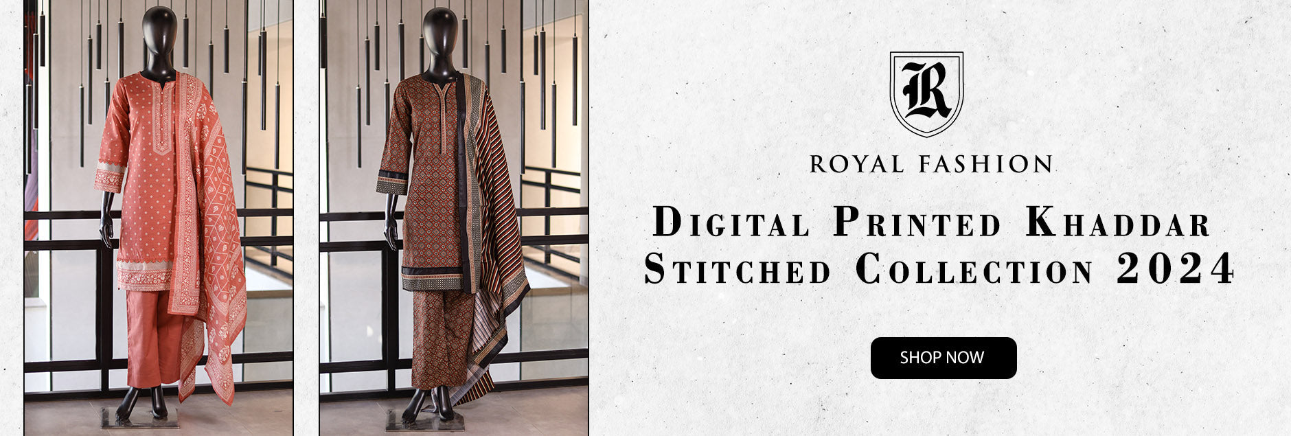 Royal Fashion Digital Printed Khaddar Stitched Collection 2024