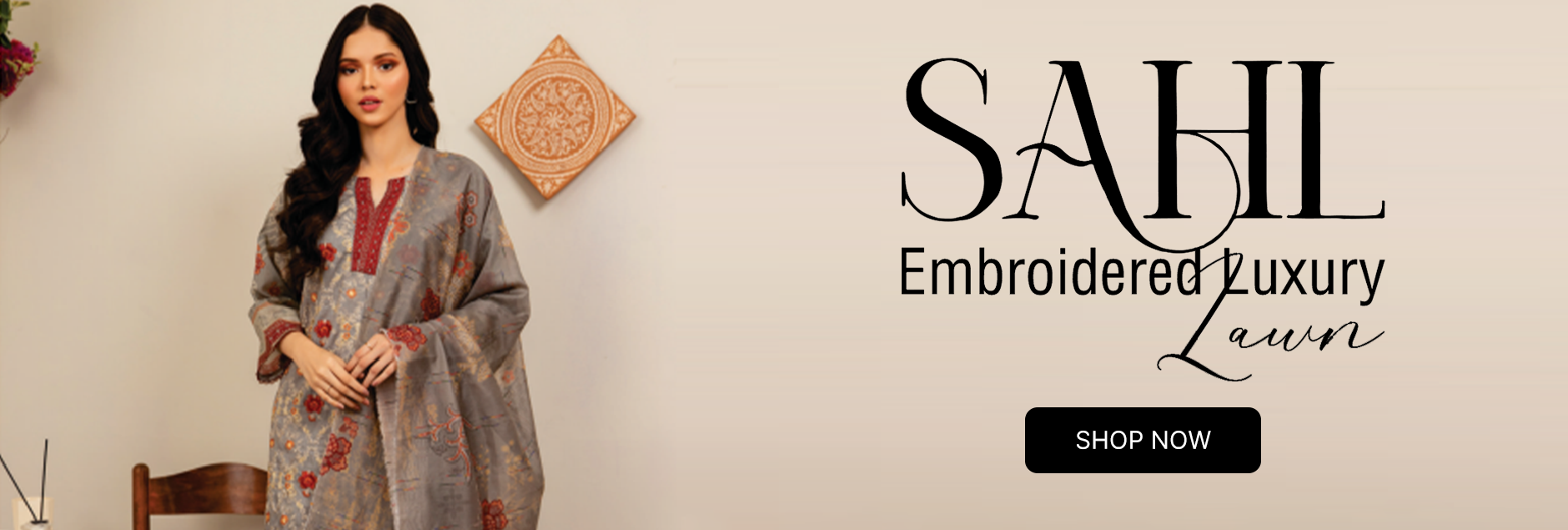 Sahl By Rashid Textile Luxury Embroidered Lawn Collection 2024