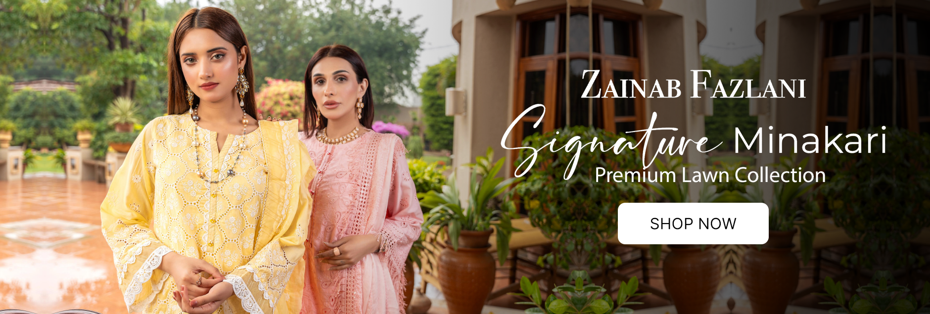 Signature Minakari By Zainab Fazlani Premium Lawn Collection 2024